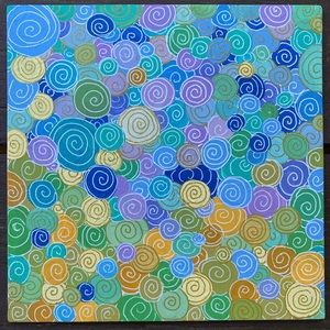 Original Circle Art. On a 8x8 canvas panel.